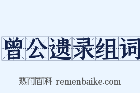曾公遗录组词是什么意思的图片